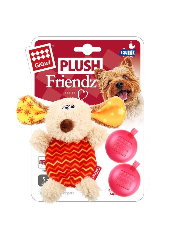 جيجوي لعبة GiGwi Plush Friendz القابلة لإعادة التعبئة للكلاب، لعبة قطيفة لطيفة وناعمة ومحببة مع صفارتين قابلتين للتبديل، خفيفة الوزن، بدون حشو، مثالية للعب الجلب والاحتضان والرمي، مناسبة للجراء والكلاب التي تمضغ الأشياء برفق، صغيرة الحجم - Image 4